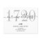 New Address number black white chic script moving