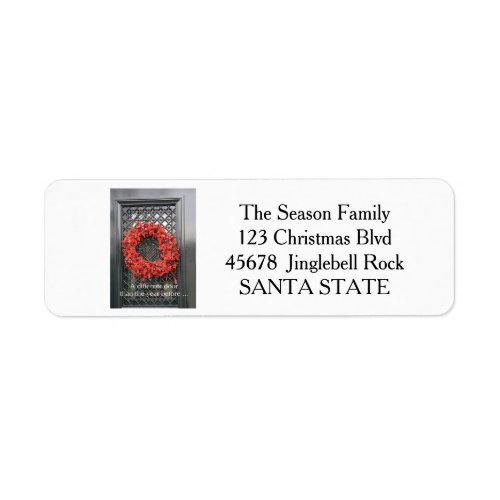New Address ornament wreath Holiday Label