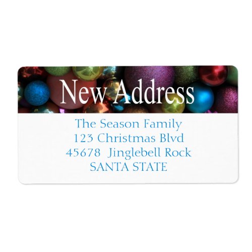 New Address ornaments Holiday Label