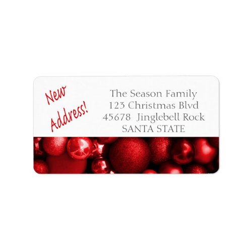 New Address ornaments Holiday Label