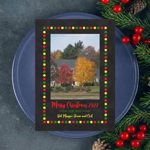 New Address Photo with Christmas Lights Invitation