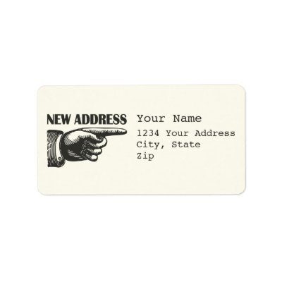 New Address Pointing Hand