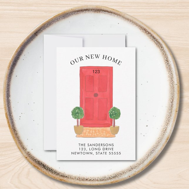 New Address Red Door Moving Announcement Mini Card (Creator Uploaded)