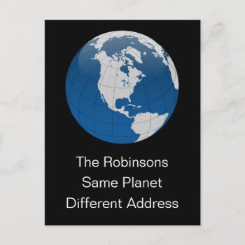 New Address Same Planet Announcement Postcard by RewStudio at Zazzle