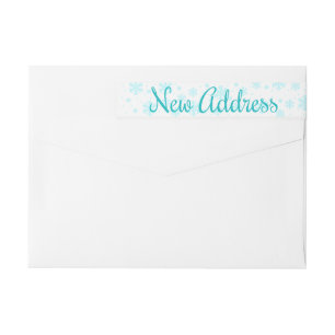 New Address Snowflake wraparound label