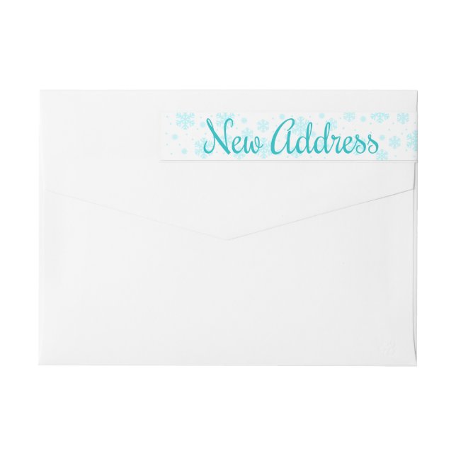 New Address Snowflake wraparound label (Back)
