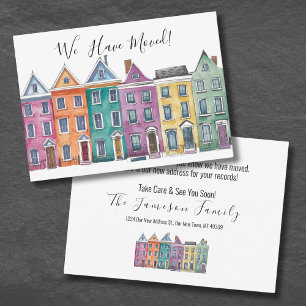 New Address Watercolor Moving Announcement Card