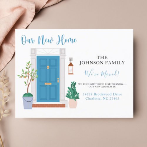 New Address Watercolor Weve Moved Announcement Postcard