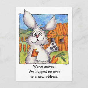 New Address, We Moved! Rabbits Postcard
