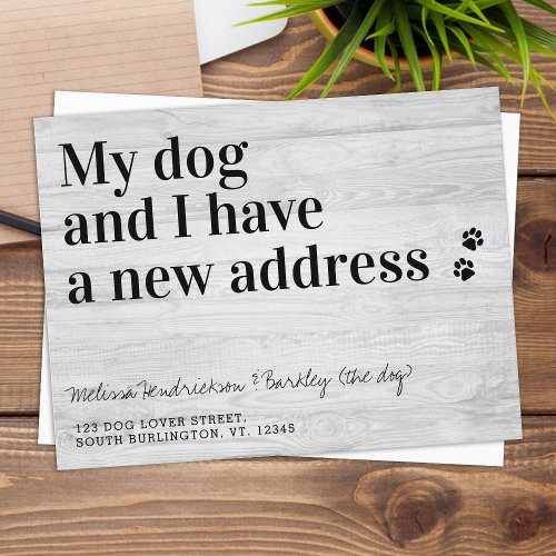 New Address Weve Moved Dog Moving Announcement Postcard