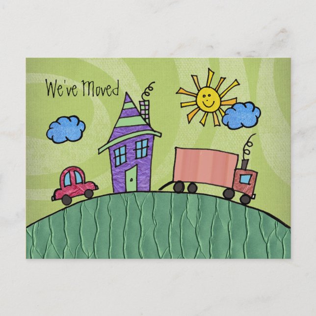 New Address We've Moved House Notificatication Announcement Postcard (Front)