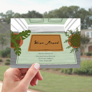 New Address We've Moved Welcome Mat Announcement Postcard