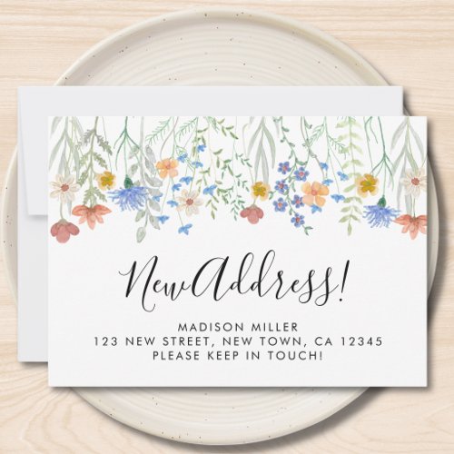 New Address Wildflowers Moving  Announcement