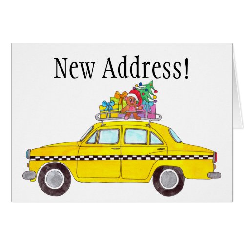 New Address Yellow Cab Taxi Christmas Gifts