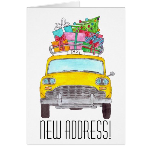 New Address Yellow Cab Taxi Christmas Gifts