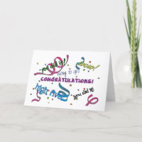 **NEW ADVENTURE**  **CONGRATULATIONS** Card