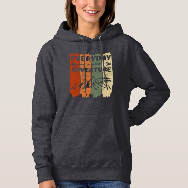 New adventure hiking lovers gift retro mountain ho hoodie (Front)