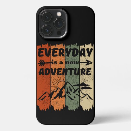 New adventure hiking lovers gift retro mountain iPhone 13 pro max case