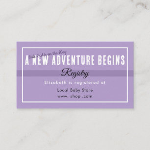 New Adventure Purple Registry Enclosure Card