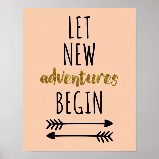 New Adventures Quote Poster (Front)