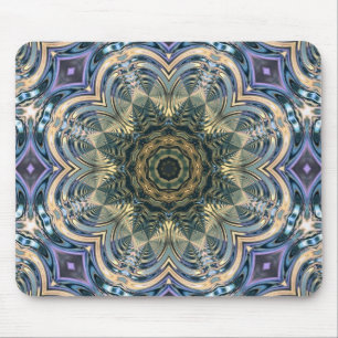 New Age Bohemian Yoga Blue Purple Mandala Mouse Pad