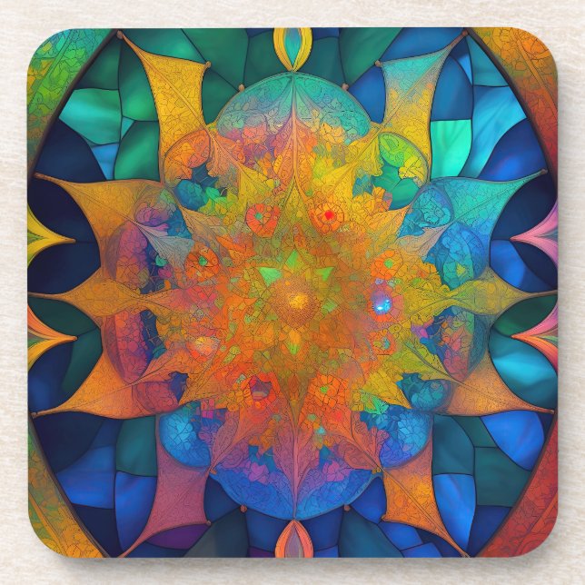 New Age Cosmic Window Beverage Coaster (Front)