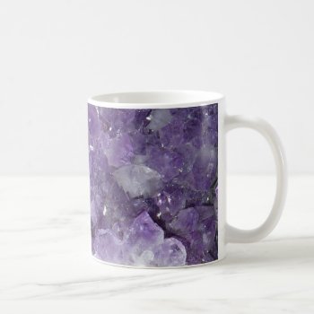 New Age Crystal Healing Amethyst Crystals Coffee Mug by EatGreenFood at Zazzle