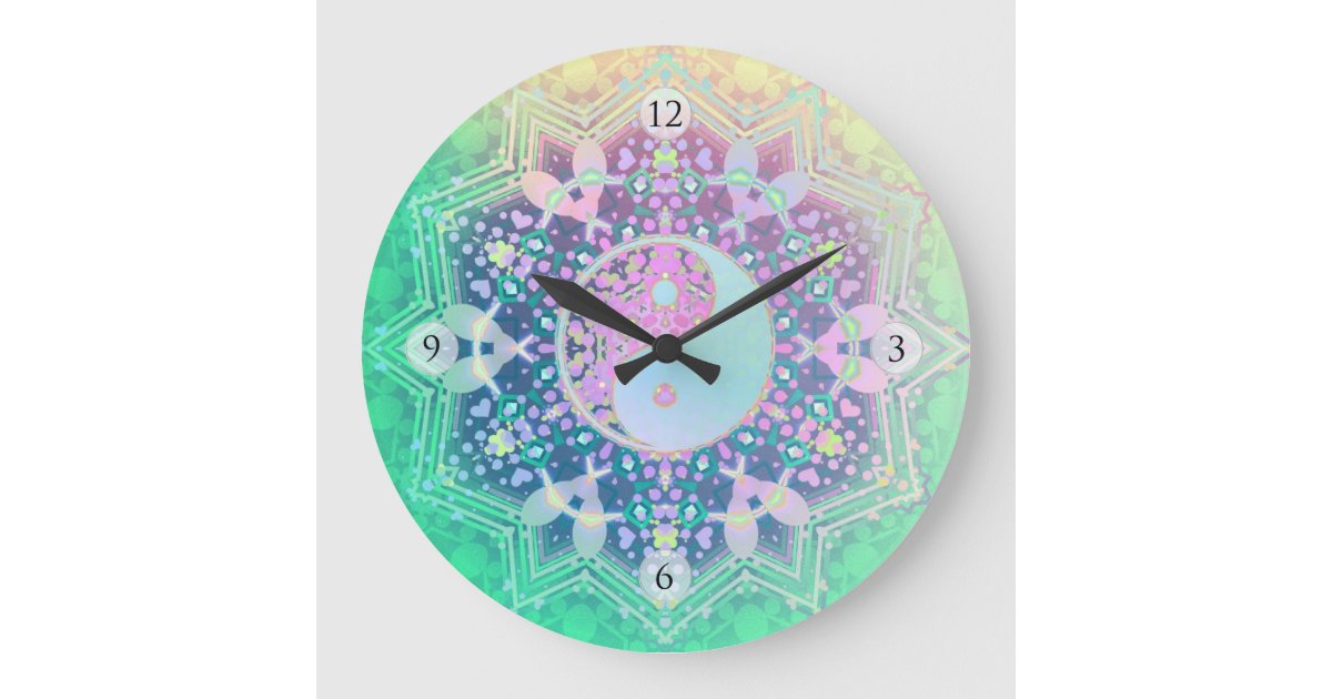 New Age Feng Shui Home Decor Wall Clock Zazzle