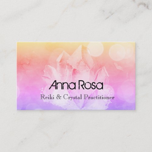 *~* New Age Healer Reiki Crystal Yoga Reiki Master Business Card