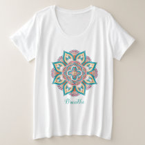 New Age mandala breathe mindfulness Plus Size T-Shirt