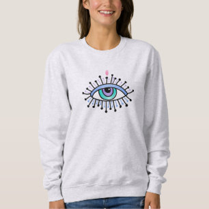 New Age Mystical Spiritual Third Eye Yoga Grey Sweatshirt
