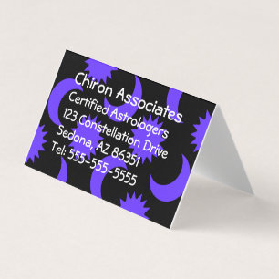New Age Professions Purple Sun & Moon Black Business Card