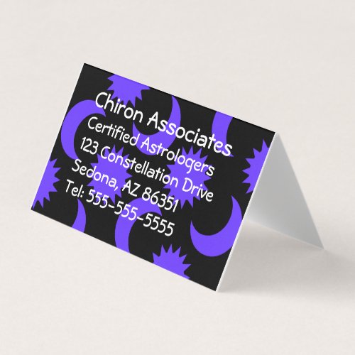 New Age Professions Purple Sun  Moon Black  Business Card