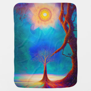 New Age Tree of Life Baby Blanket