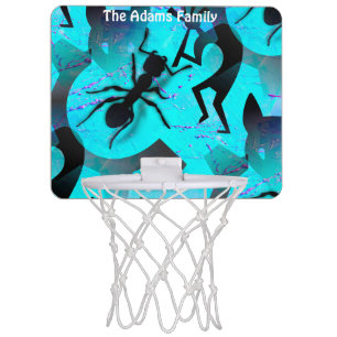 New Age Tribal Aesthetic Seamless Pattern Mini Basketball Hoop
