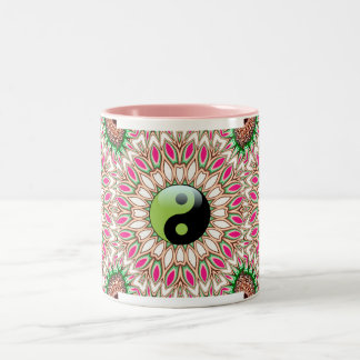 New Age YinYang Geometric Sunflower Mug