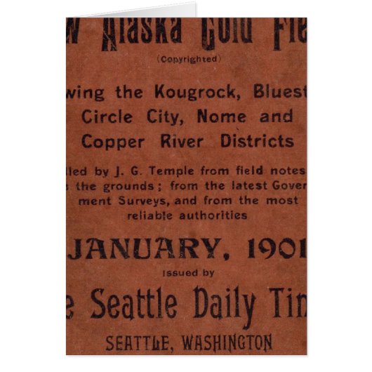 New Alaska gold fields (Front)