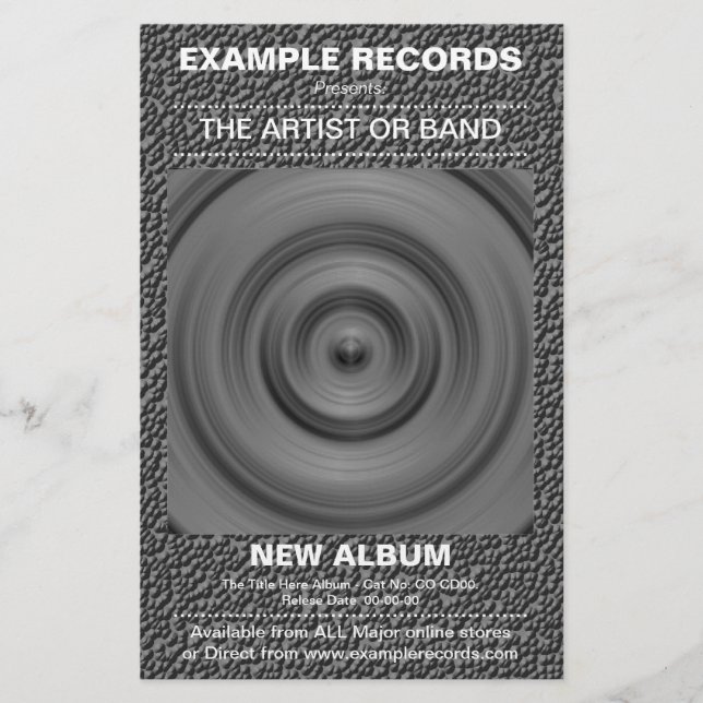 New Album Launch - Strange Stone Texture Flyer (Front)