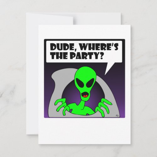 new alien party invitation