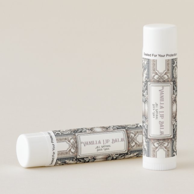 New All Natural Vanilla Bee's Wax Lip Balm (Front)