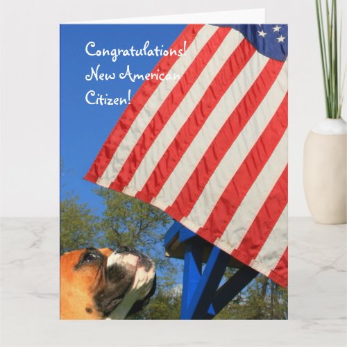 New American Citizen boxer big greeting card