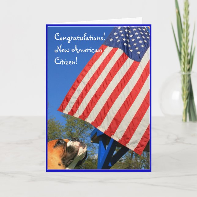 New American Citizen boxer greeting card (Front)
