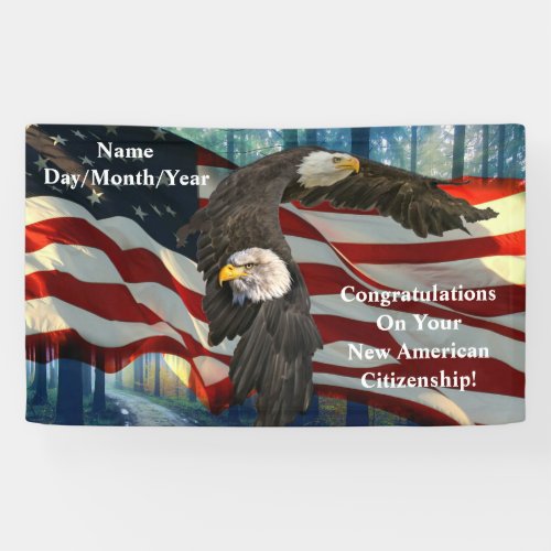 New American Citizenship Congratulations  Banner