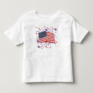 New American Flag and Fireworks Toddler T-shirt