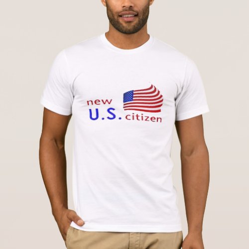 new american US citizen flag star n stripes design T_Shirt