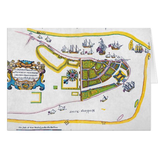 New Amsterdam Map, 1661 Cards (Front Horizontal)
