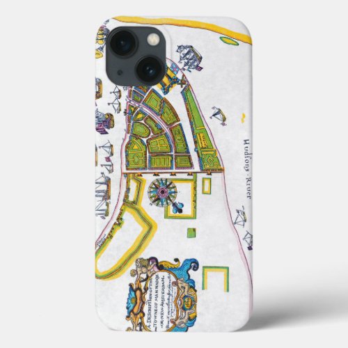 New Amsterdam Map 1661 iPhone 13 Case