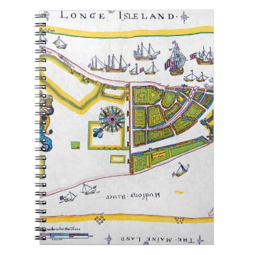 New Amsterdam Map 1661 Notebook