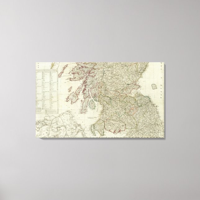New and correct map of Scotland Canvas Print (Front)