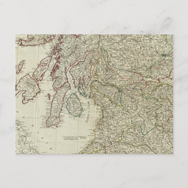 New and correct map of Scotland Postcard (Front)